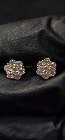 Diamond cluster earrings