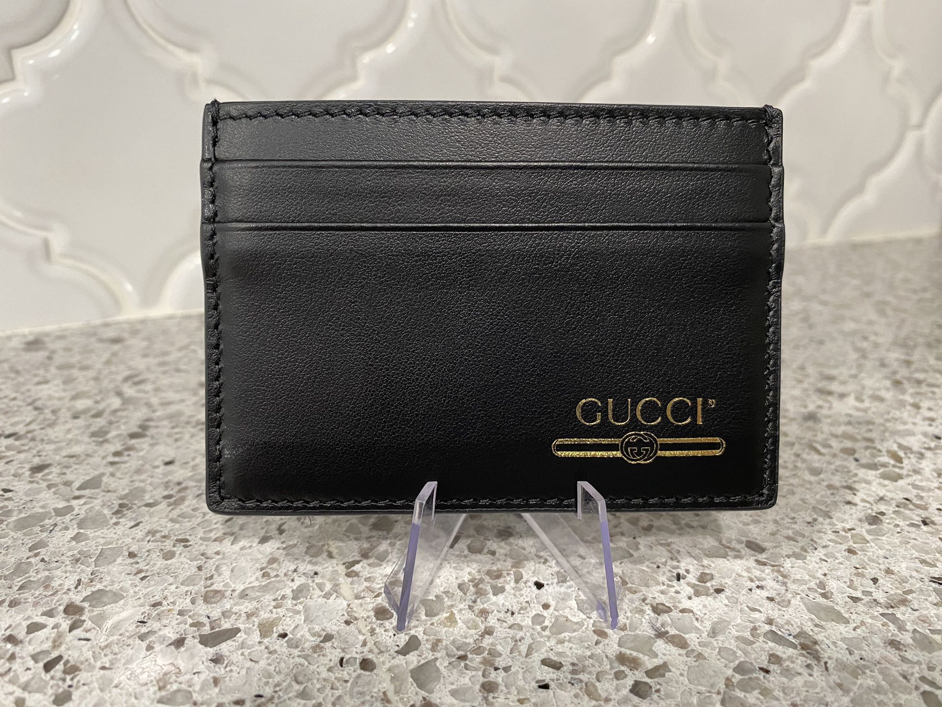 Gucci Black Leather Card Holder 