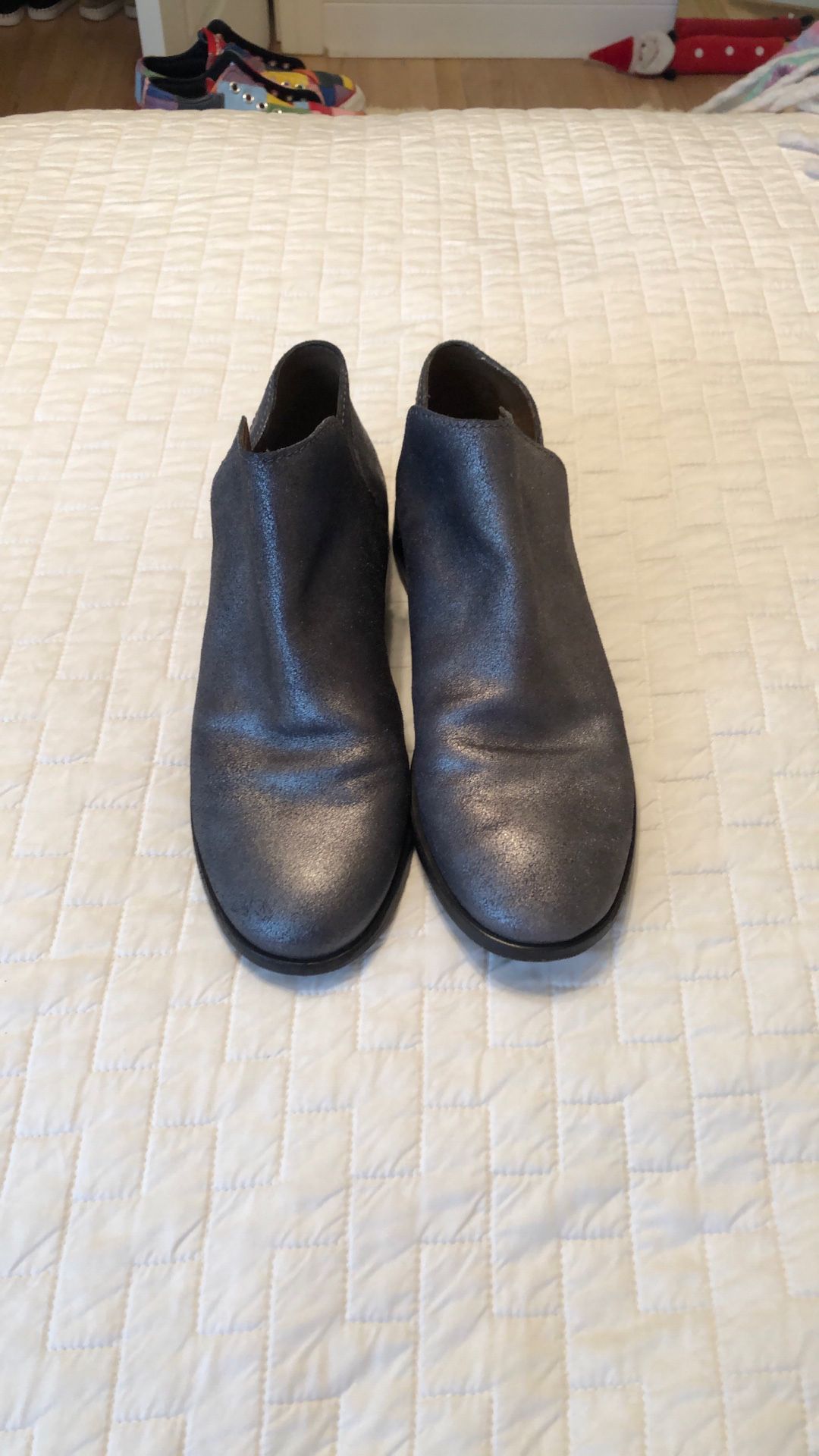 Frye Women's Elyssa Shootie ankle boot in silver metallic leather