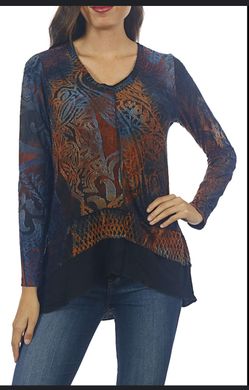 Impulse California Women's Patchwork Chenille Tunic Small