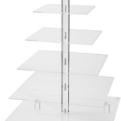 Wedding Party Square Cupcake Stand-Cake Stand-Cupcake Tower-Dessert Display Stand - 6 Tier-Acrylic