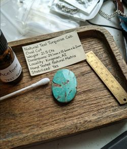 Natural Teal Turquoise Cabochon 21.5ct Kingman AZ