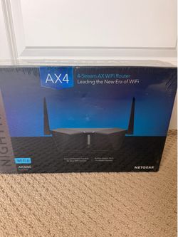 New in box / Sealed - NETGEAR Nighthawk 4-Stream AX4 Wi-fi 6 Router (RAX40) – AX3000 Wireless Speed (Up to 3 Gbps) | 1,500 Sq Ft Coverage