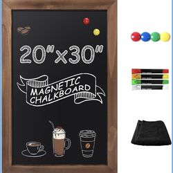 Wood Frame Magnetic Chalkboard - New (In Box)