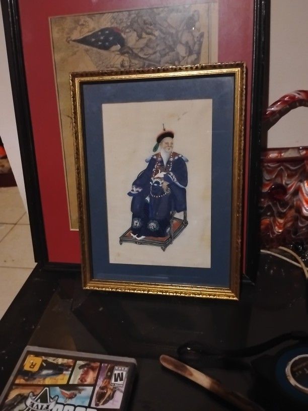 19th Century Hand Painted Ricepaper Chinese Art