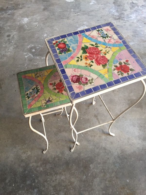 Nice Mosaic tile stools