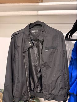 Members Only Black Bomber Jacket Men’s Large Lightweight Full Zip