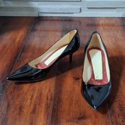 Jimmy Choo Aza black patent leather kitten heels, EU 36.5 US 6.5 