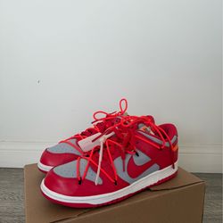 Nike Dunk Low x Off-White University Red size 10