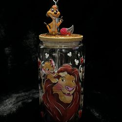 20oz glass cup The Lion King 