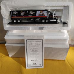 Miller genuine draft Peterbilt diecast collectible with certificate