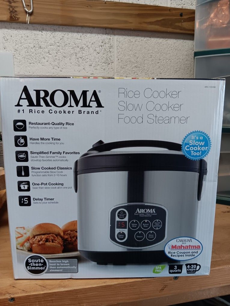 Aroma Rice Cooker, Creamer, Slow Cooker : Brand New
