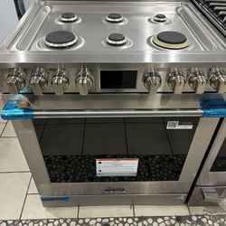 Frigidaire Professional Gas Stove Slide-In Stainless Steel 