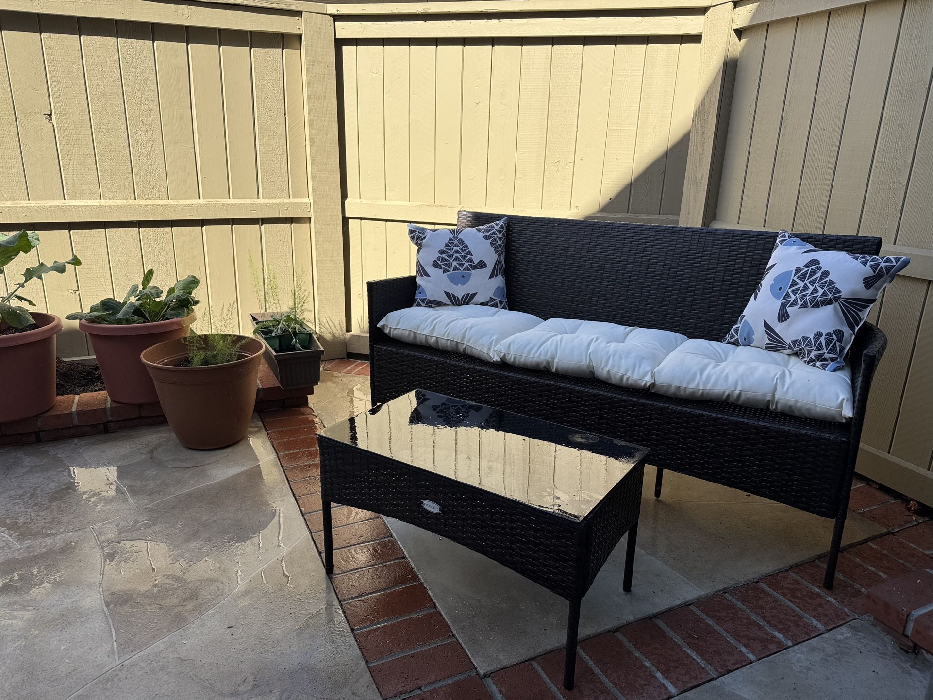 Outdoor Patio Set And Pillows