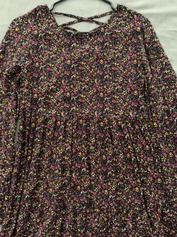 Floral mini long sleeve dress