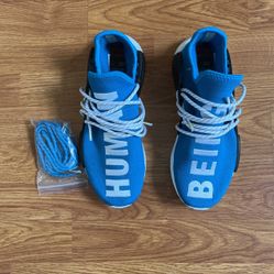 Pharrell Blue Adidas human Race Size 8.5 Shoes NMD