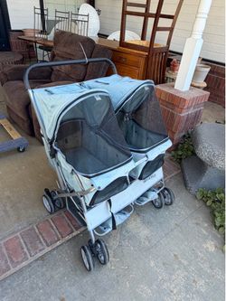 Pet double stroller