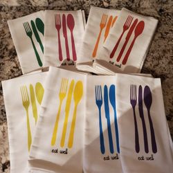 Farmhouse Style New Cloth Napkins X8