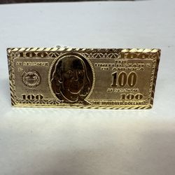 10k Gold $100 Bill Ring