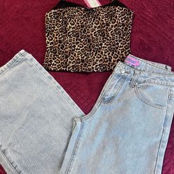 Edikted Jeans And Top Brand New 