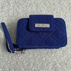 Vera Bradley Cobalt Blue Quilted Zip Around Wallet