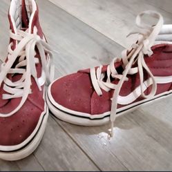 Vans Burgandy Zip Up Toddler Kids Shoes