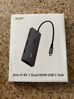 Usb c Dual HDMI Hub Acer 9 in 1