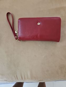 Burgundy credit card wallet
