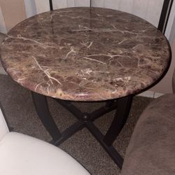 2 Marble Side Tables 