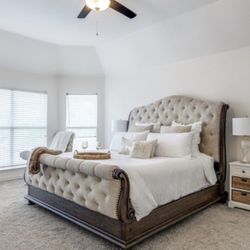 Real Wood King Bed Frame With Box Spring