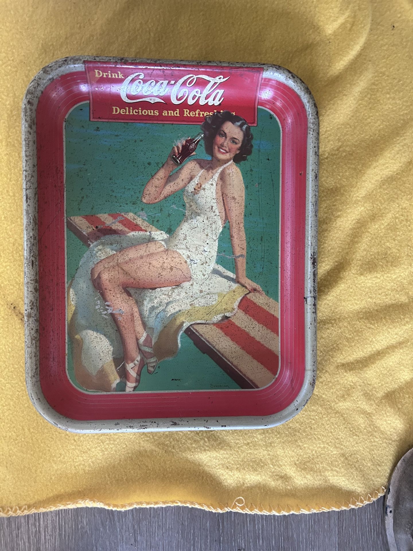 1930s Metal Coke Tray