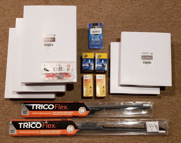 Parts For Toyota Camry 6th Gen 07-11 Air Cabin Filters Headlight Bulbs Wipers FREE INSTALL