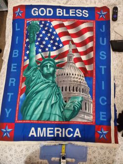 God Bless America panel fabric