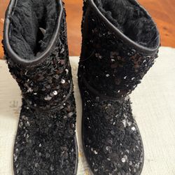 UGG Black Sequin Boots Size 4