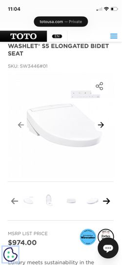 Toto S5 Washlet with Remote. $600 OBO. For Pickup