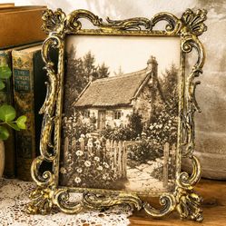 Vintage French Rococo Style Gold Scrollwork Antique Cast Iron Table Frame Antique Ornate Art Nouveau
