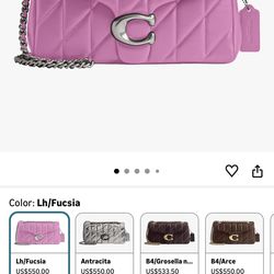 Coach Bolso de hombro atigrado de ante acolchado 26 con cadena Quilted, 26, with Chain