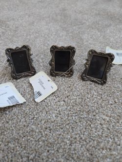 New vintage glass mini picture frame napkin rings - 3