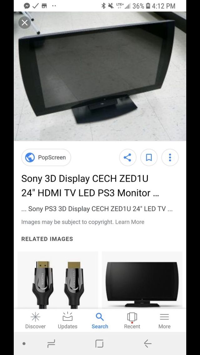 Sony 3D TV 24 inches 1080p 240 hz motion rate