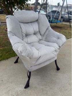 HollyHOME Lazy Chair with Armrest and Side Pocket, Comfy Accent Lounge Chair,Leisure Sofa Armchair for Living Room, Bedroom, Dorm, or Small Spaces, Ov