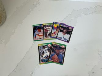 Baseball Trading Cards 89 Donruss Boston Red Sox. Lot of 6