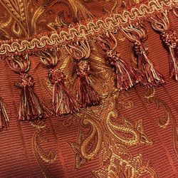 Paisley Shower Curtain Warm Tones Rust And gold