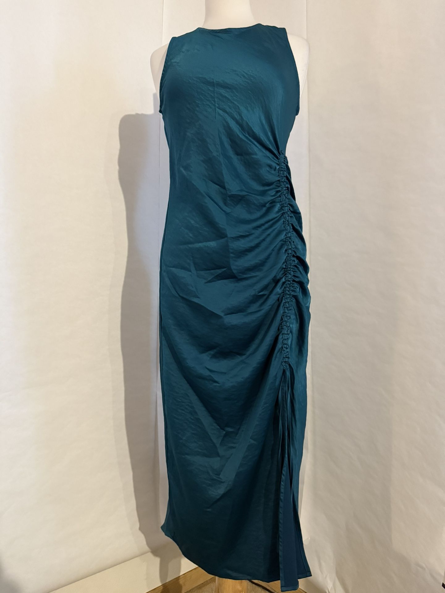 Teal Slit Dress