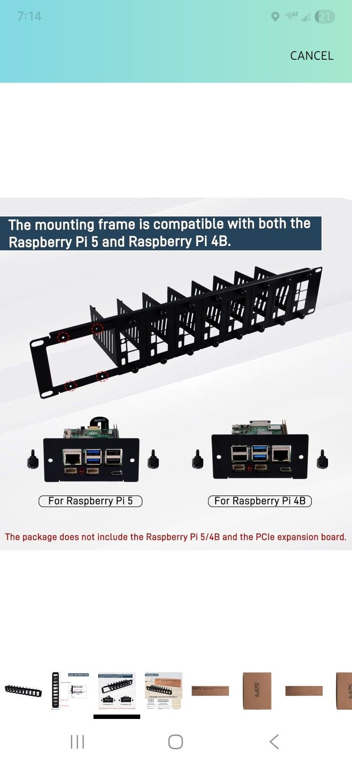 GeeekPi 1U Rack Kit für Raspberry Pi 4B, 19 1U Rackount Unterstützt 1
