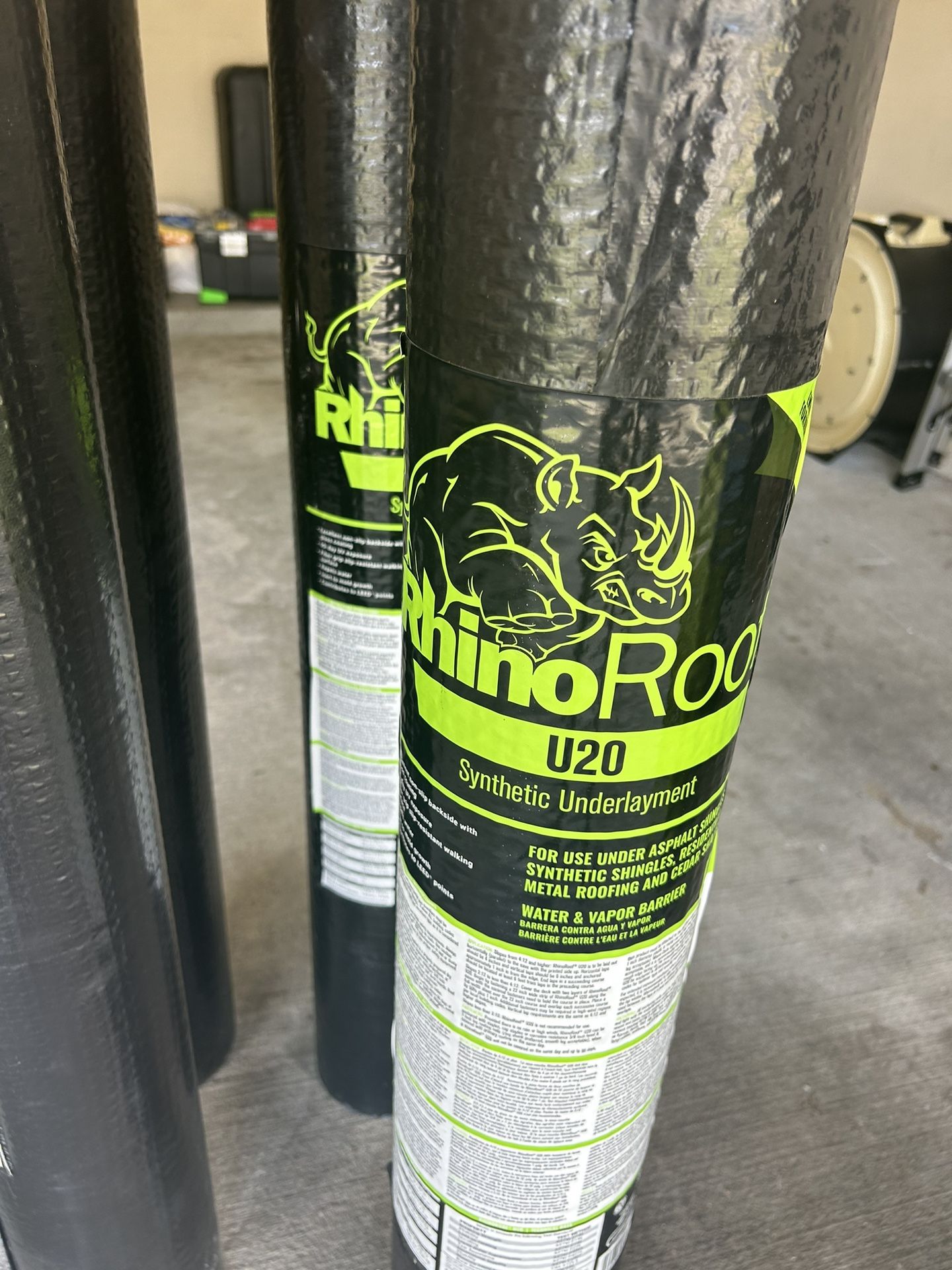 4 Rolls of Rhino Roof U20 Synthetic Underlayment