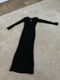 Black Long Sleeve Maxi Dress