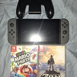 MODDABLE Black Nintendo Switch (With 2 Games)
