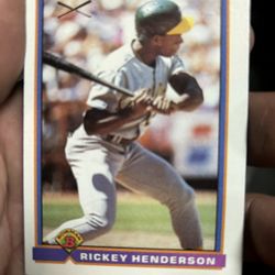 Rickey Henderson Baseball Card 