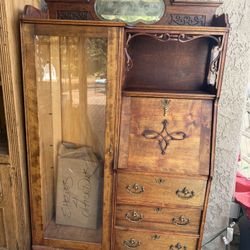 Early Secretary Desk and Cabinet 
