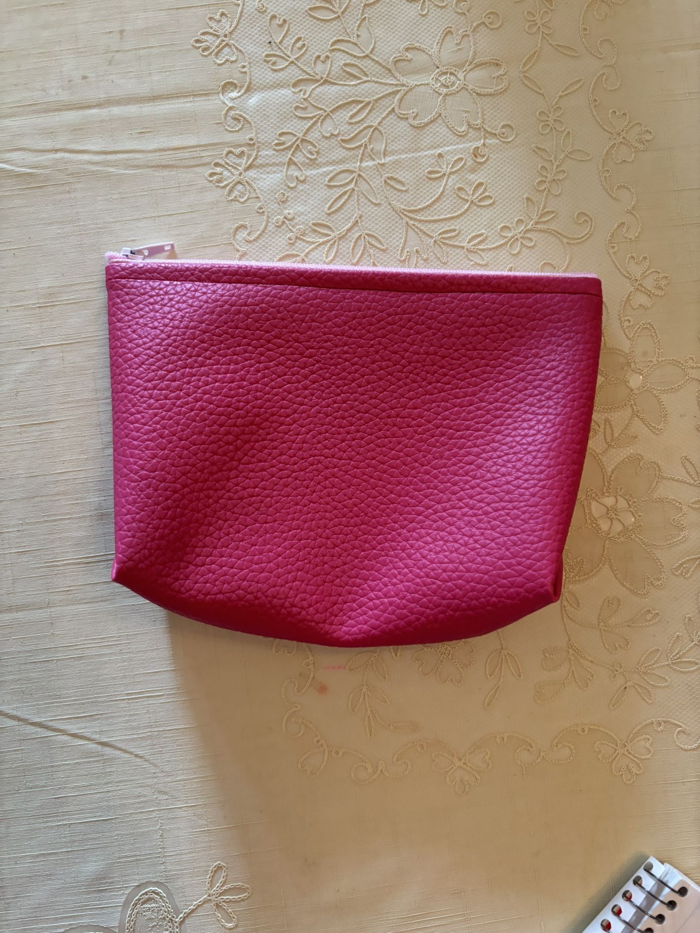 Faux Leather Pouch 5 1/2” x 7” - Red